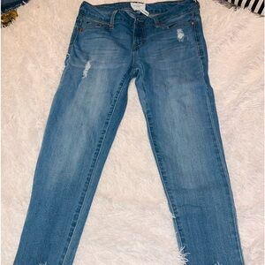 Celebrity pink mid ankle skinny jeans